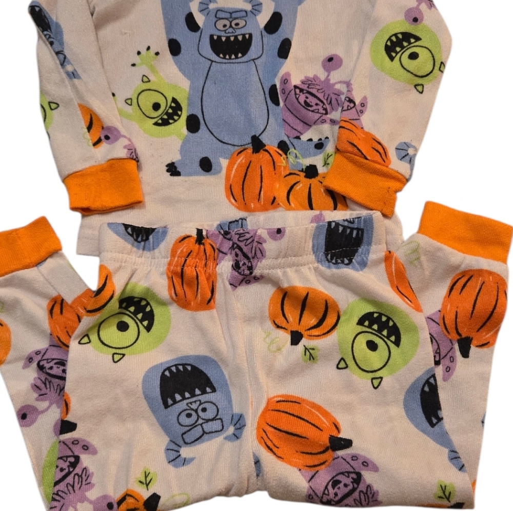 Disney Kids Pajama Set - Halloween Pumpkins & Monsters 2T